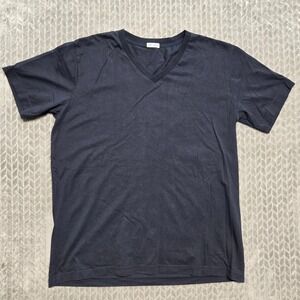 Son of a Tailor Mens Black 100% Supima Cotton V-Neck T-Shirt Size Large